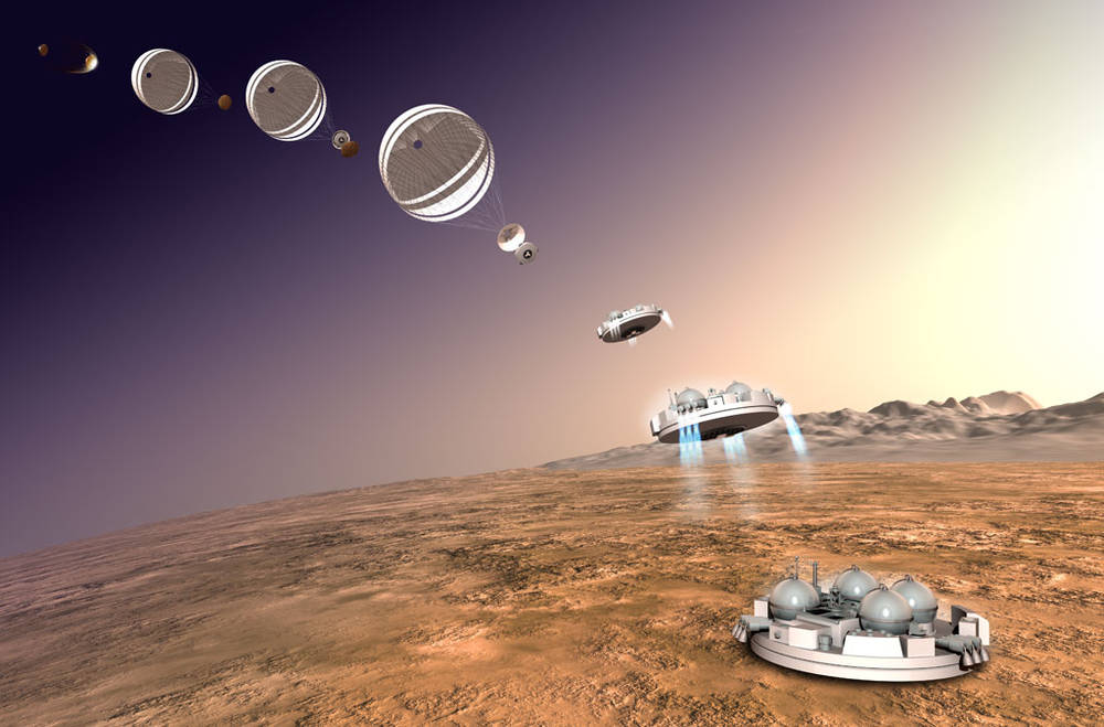 Simulation de l'atterrissage de Schiaparelli