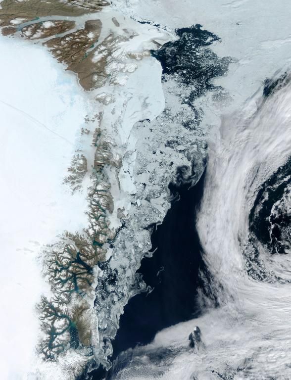 Groenland vue d'un satellite