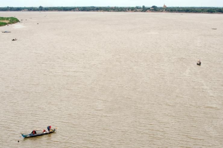 Le fleuve Mékong, dans les environs de Phnom Penh, le 8 décembre 2011 au Cambodge  © AFP/Archives TANG CHHIN SOTHY
