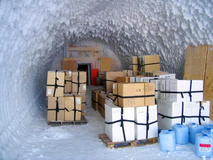 Une cave à cristaux à la base franco-italienne de Concordia, le 27 janvier 2007 en Antarctique © AFP Archives Guy Clave