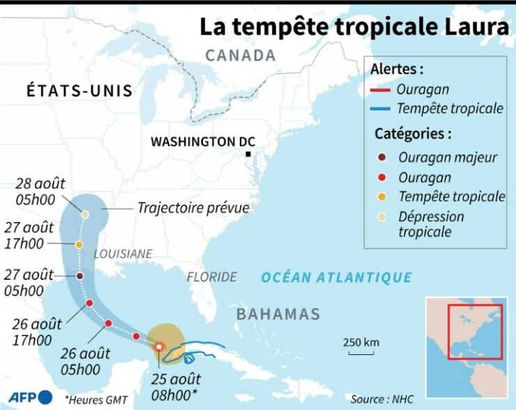 Bientôt ouragan, la tempête tropical Laura se dirige vers les côtes américaines 