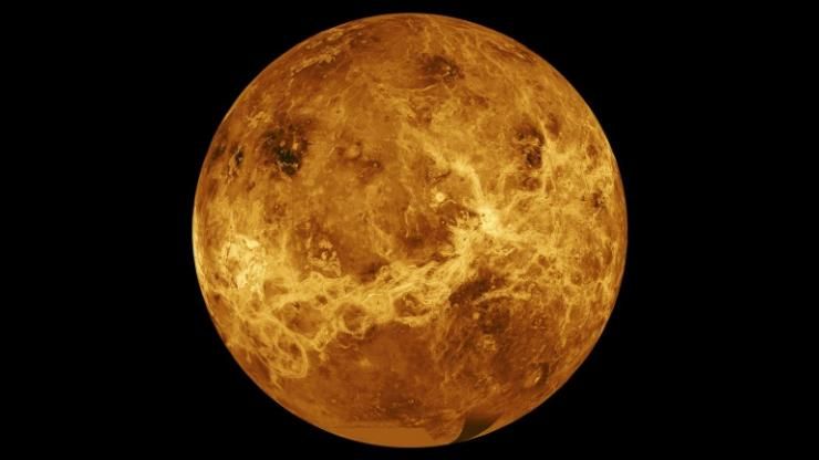 Photo composite de la planète Venus, réalisée avec des images des sondes Magellan et Pioneer Venus Orbiter 