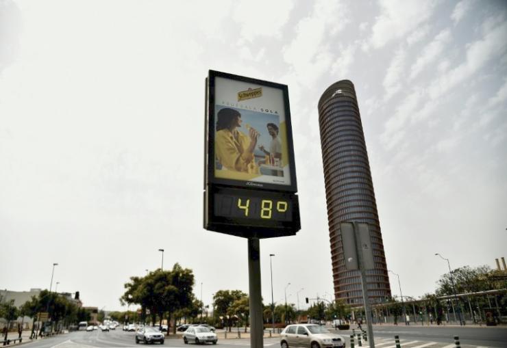 48 degrés Celsius à Séville, dans le sud de l'Espagne, le 13 juin 2022 © AFP/Archives CRISTINA QUICLER