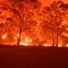 Le ciel rougi par les flammes le 31 décembre 2019 près de la ville de Nowra, en Nouvelle- Galles du Sud, en Australie © AFP Saeed KHAN