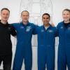 L'équipage de Crew-3 (de gauche à droite), les astronautes allemand Matthias Maurer, et américains Tom Marshburn, Raja Chari et Kayla Barron © SPACEX/AFP/Archives