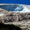 Vue du glacier de la Marmolada en Italie le 4 juillet 2022, au lendemain de son effondrement © AFP Pierre TEYSSOT
