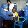 Séance de vaccination contre le virus Ebola dans les locaux de Médecins sans frontières (MSF) à Goma, dans l'est de la RD Congo, le 14 novembre 2019 © MSF/AFP
