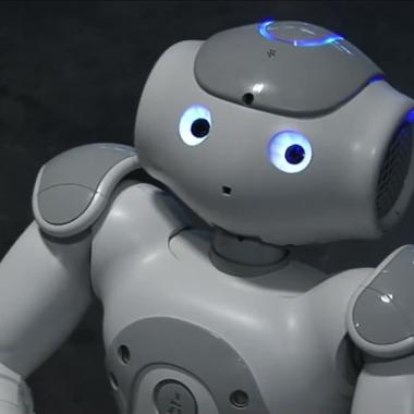 Voir la vidéo de Le tour des labos par Nao le robot