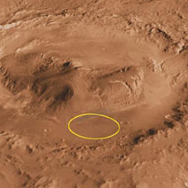 Un cratère pour Curiosity
