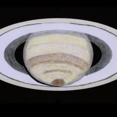 Voir la vidéo de Saturne avec des anneaux... 