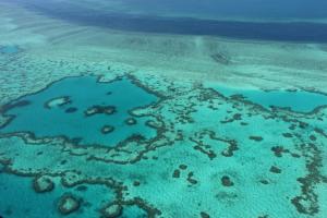 Vue aérienne de la Grande barrière de corail, en Australie, le 20 novembre 2014 © AFP SARAH LAI