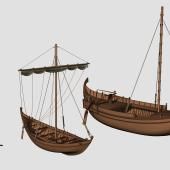 Des bateaux antiques en trois dimensions
