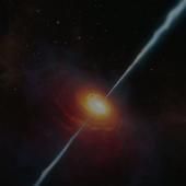 Voir la vidéo de P172+18, un quasar exceptionnel de 13 milliards d’années